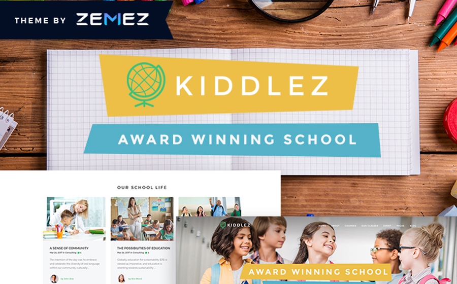 Kiddlez - Primary School Responsive WordPress Theme