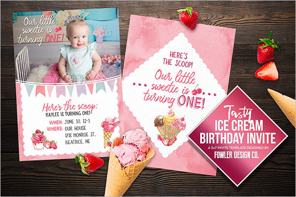 Birthday Ice Cream Cone Template