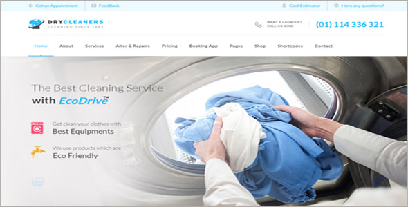Dry Cleaning WordPress Website Template