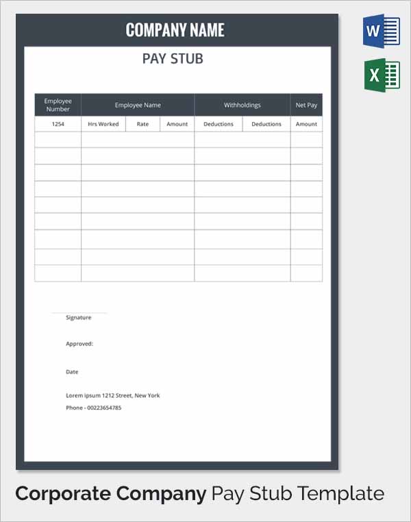 62 Free Pay Stub Templates Downloads Word Excel Pdf Doc