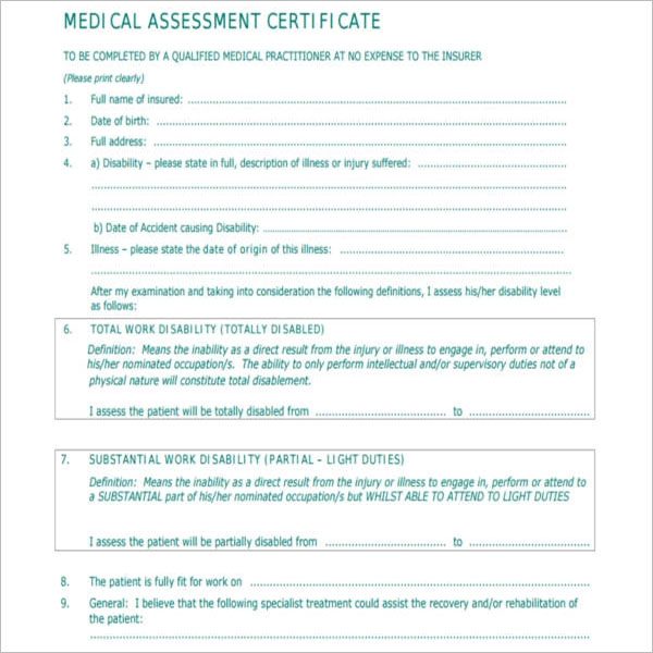 fake medical certificate template download