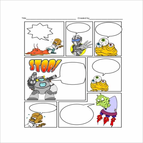 Printable Comic Strip Template With Characters Printable Templates