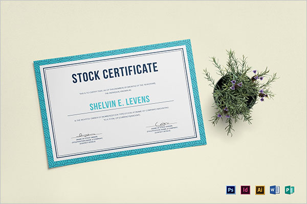 Modern Stock Certificate Templates