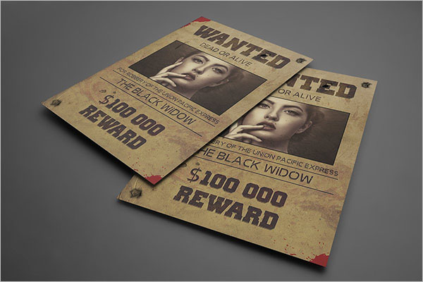 50+ Printable Wanted Poster Templates Free PDF, PSD Designs