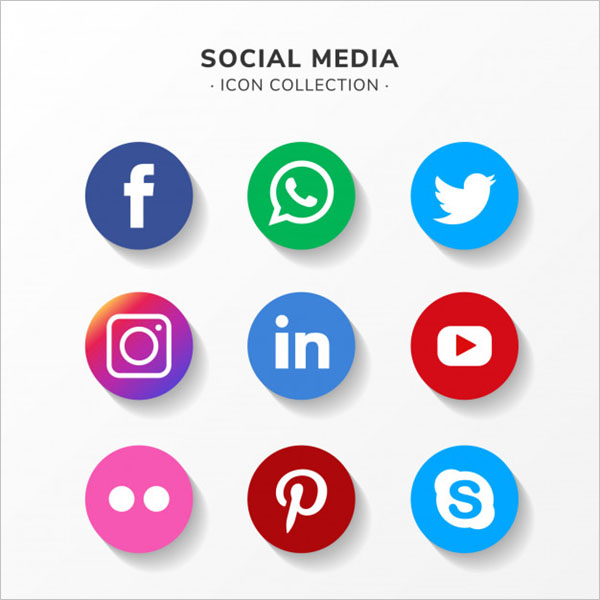 Modern social media icon Design