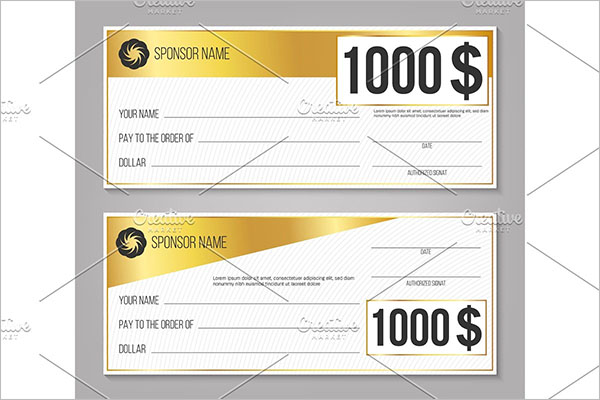 Payment event winning lottery check