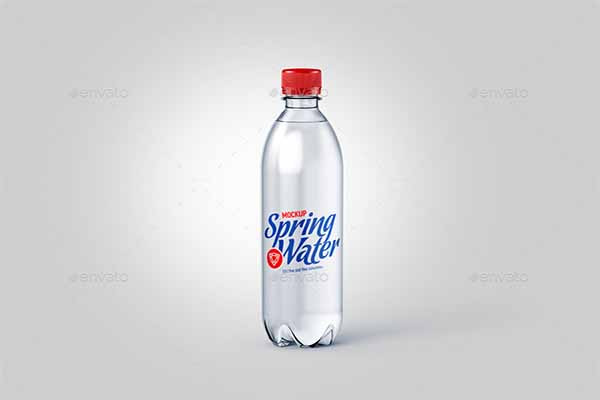 Water Bottle Label Mockup Design