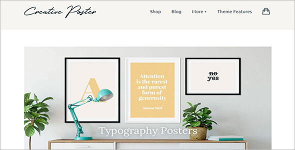 Creative Poster Minimal Woocommerce Theme