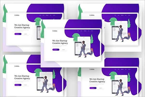 Free startup Landing page
