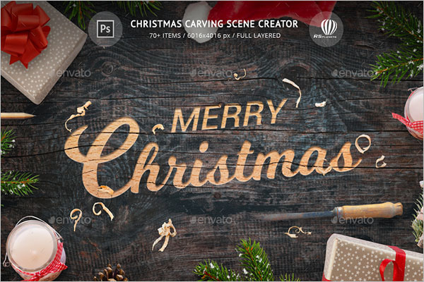 Simple Christmas Carving Scene
