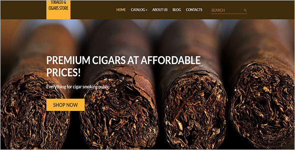 Tobacco Responsive VirtueMart Template