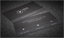 Black Minimal Business Card