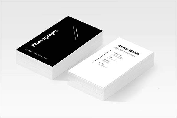 Black and White Business Card Design