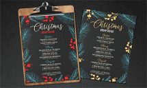 Christmas Party Menu Design Templates