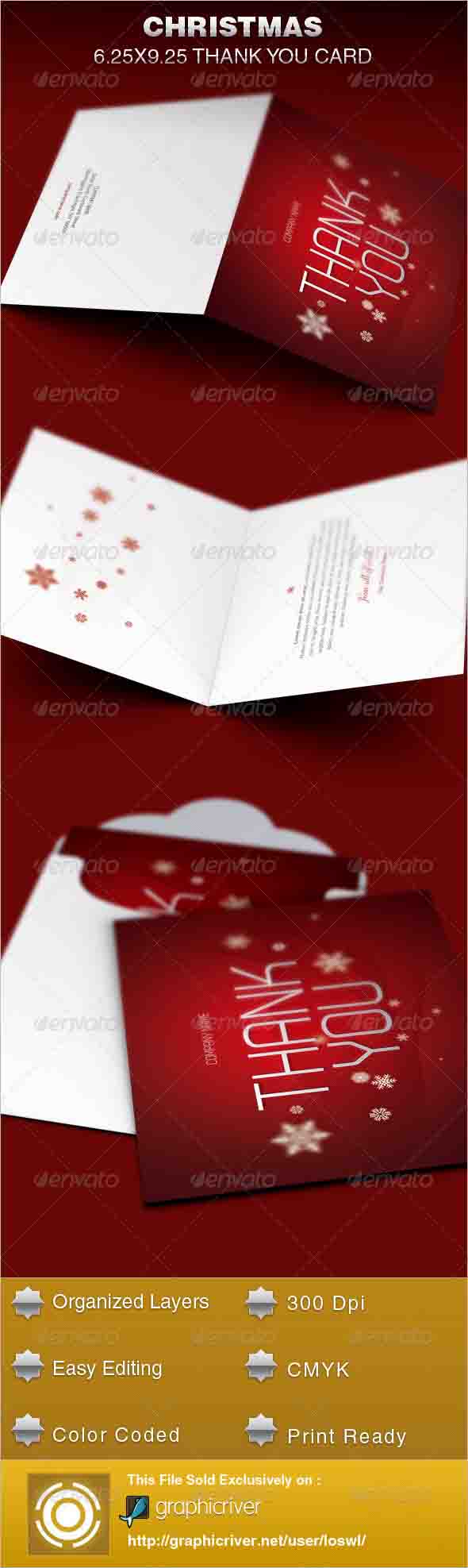 Christmas Thank You Card Ideas Templates