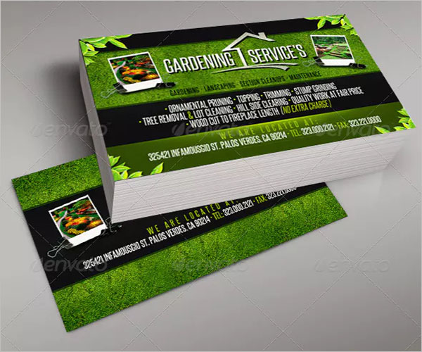 Elegant Gardening Business Card