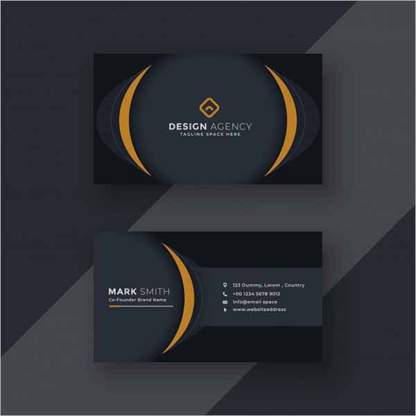 Gold and Black Business Cards