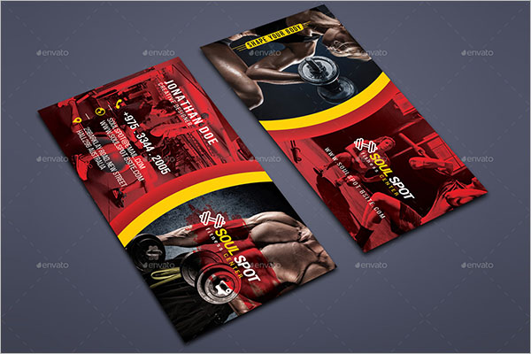 Gym Trainer Business Card Template
