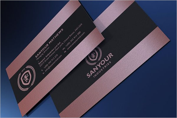 Industrial Rose Gold Business Card