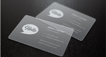 Transparent Business Cards