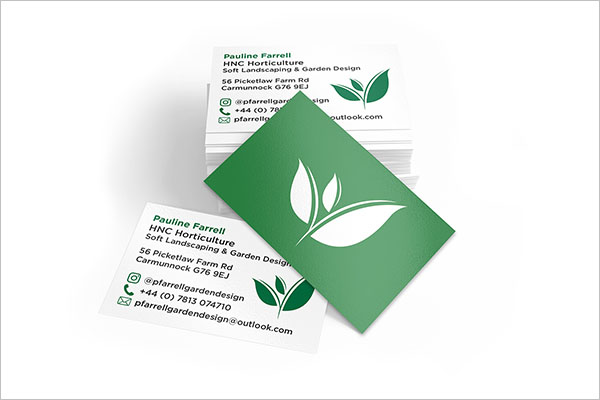 customizable gardening business cards customizable