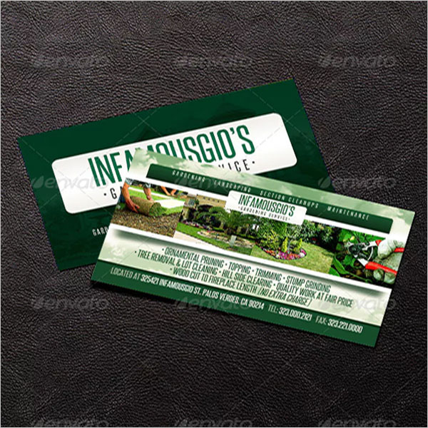 landscape gardening business cards