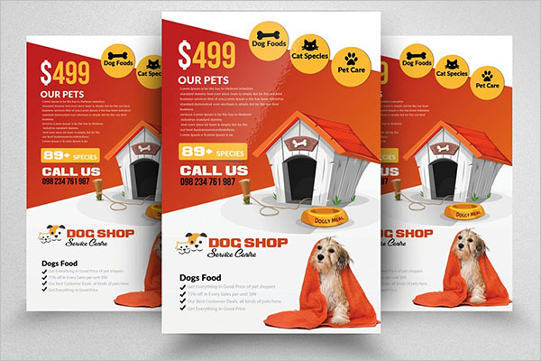 Customize Dog Service Flyer Design