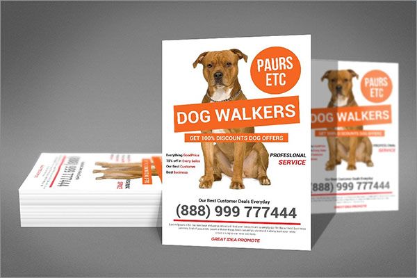 Dog Service Idea Flyer Design