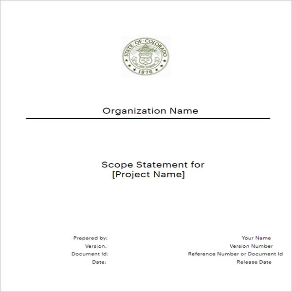 Free Project Scope Template 