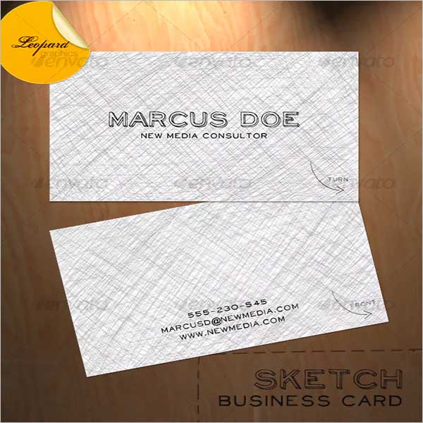 Free PSD  Luxury psd hand sketch business card template