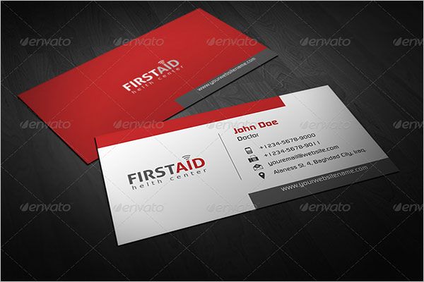 First Aid Clinic Business Card Design