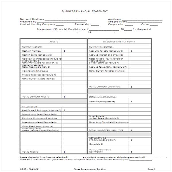 Business Income Statement Template - Free Download,DOC,PDF