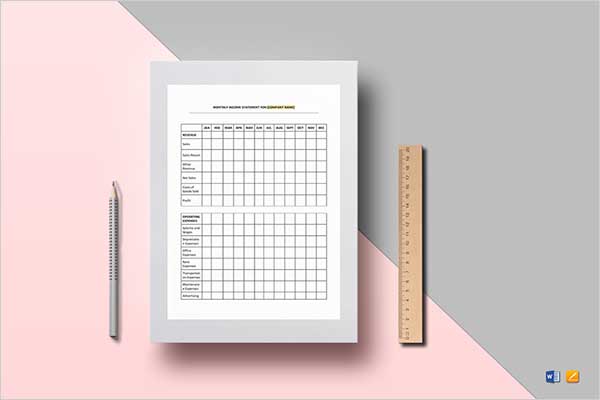 Monthly Income Statement Template - Free Word, Excel, PDF ...