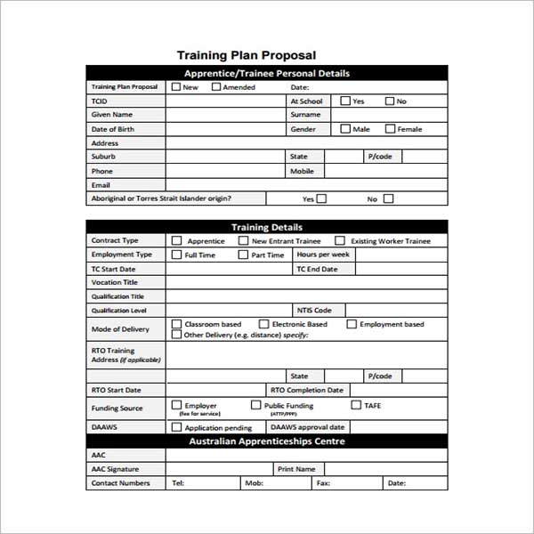 Training Proposal Templates - Free Download