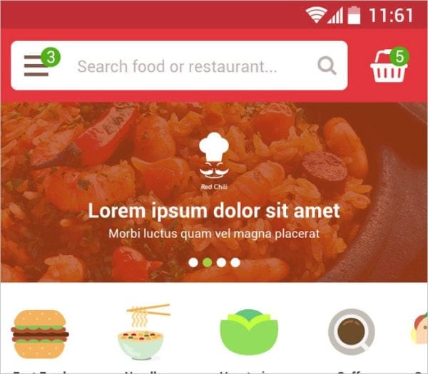 Food eCommerce Mobile Template