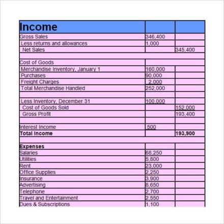 Blank Income Statement Templates for Easy Use