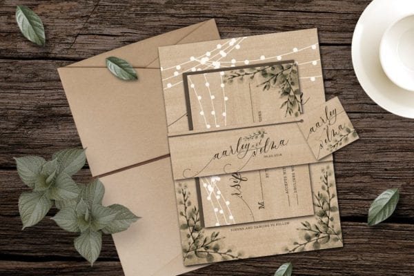 Rustic Wedding Invitation Suite