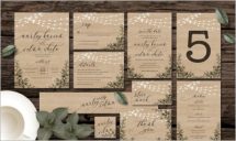 Rustic Wedding Invitation Suite