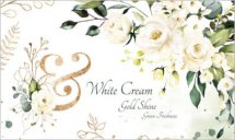 White roses. Watercolor floral set