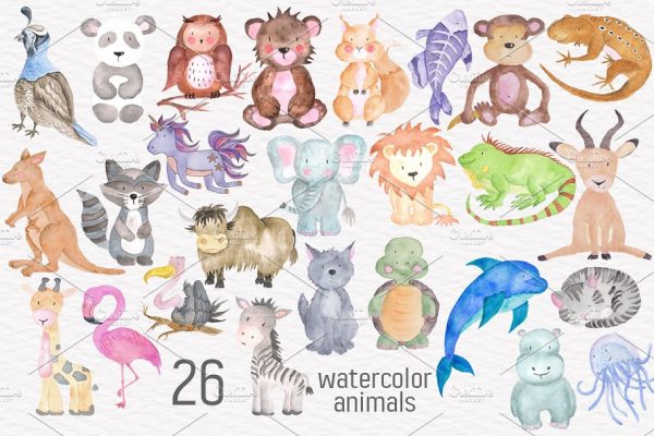 Animals Alphabet Watercolor Kit