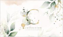Gold Watercolor Leaves Collection