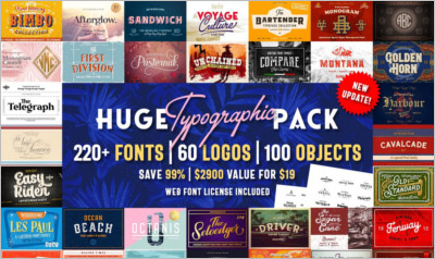 Huge Typographic Pack Logos