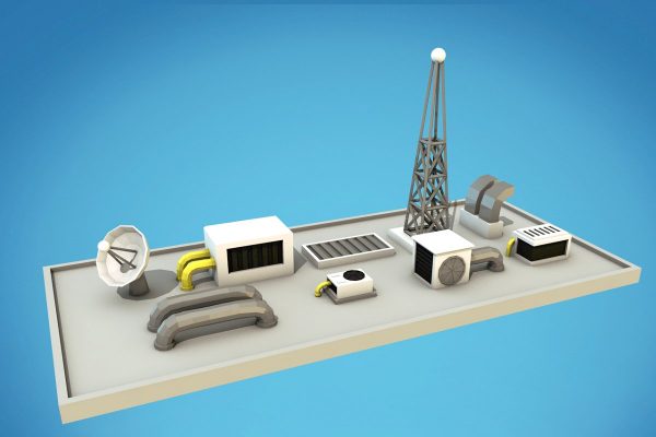 Cartoon Technics Low Poly 3D Models