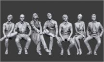Lowpoly People Sitting Pack