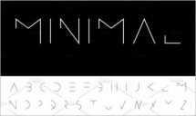 Minimalistic English Alphabet