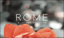 Rome A Stunning Sans Serif