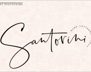 Santorini Luxury Signature Font
