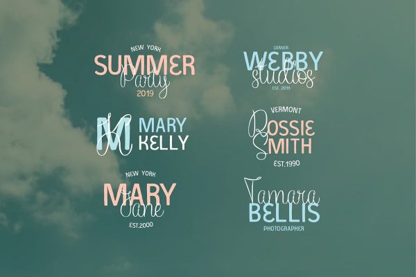 Summer Light Font Duo Logos