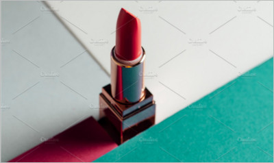 lipstick on modern colorful geometric
