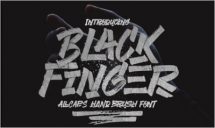 Black Finger Brush Font